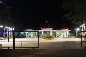 Naklejka premium playground in night