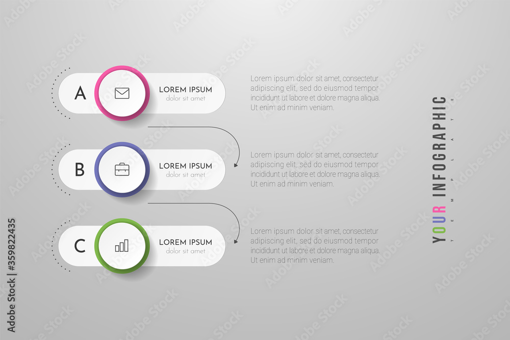 Poster infographics design vector and marketing icons can be used for workflow layout, diagram, annual repo