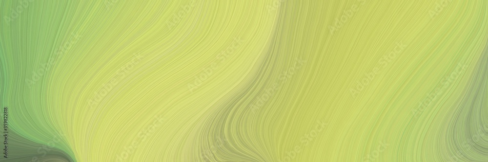 Aufkleber soft artistic art design graphic with modern soft swirl waves background design with dark khaki, dar