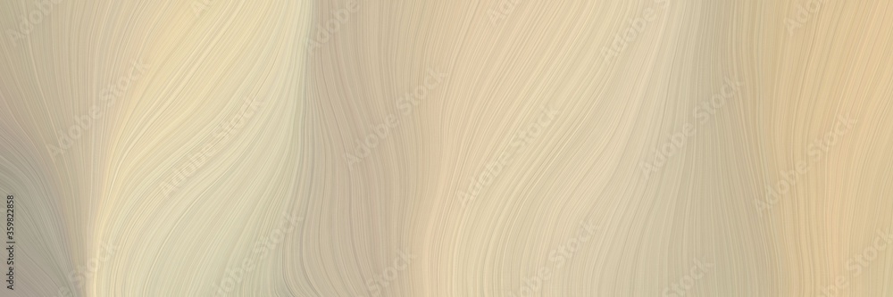 Poster soft abstract art waves graphic with modern soft curvy waves background design with tan, wheat and r