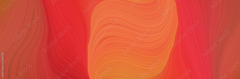 Aufkleber soft abstract art waves graphic with modern waves background illustration with moderate red, coral a
