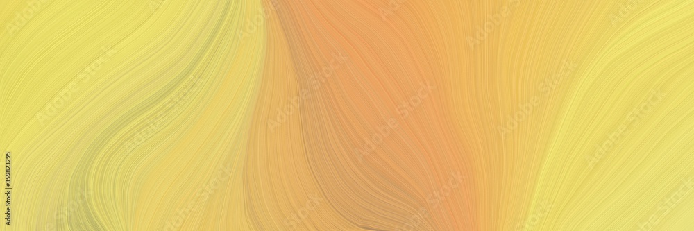 Aufkleber soft creative waves graphic with modern soft swirl waves background illustration with burly wood, sa