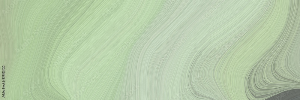Poster soft creative waves graphic with modern soft swirl waves background illustration with ash gray, dim 