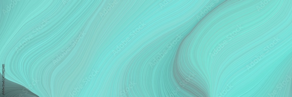 Aufkleber soft abstract artistic waves graphic with modern soft swirl waves background design with sky blue, dim gray and cadet blue color