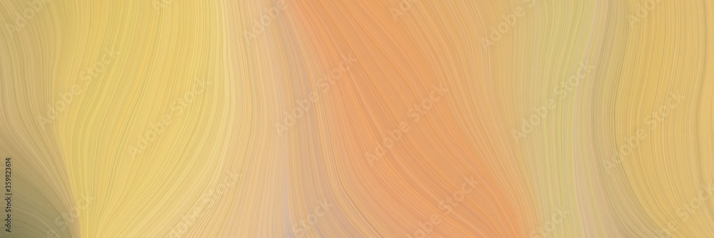 Aufkleber soft abstract artistic waves graphic with smooth swirl waves background illustration with burly wood