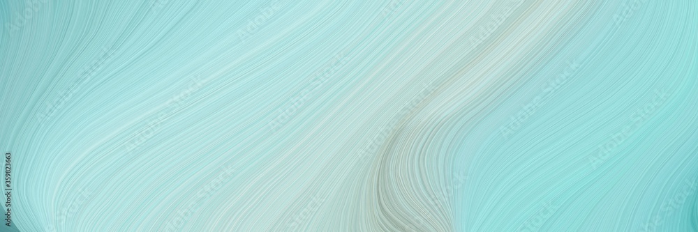 Aufkleber soft abstract artistic waves graphic with elegant curvy swirl waves background design with light blu