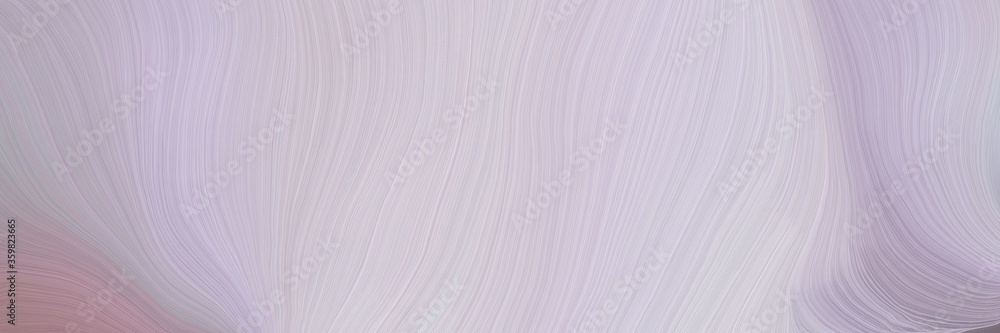 Poster soft artistic art design graphic with modern soft curvy waves background illustration with thistle, rosy brown and dark gray color