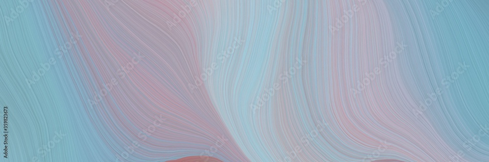 Poster soft abstract artistic waves graphic with elegant curvy swirl waves background illustration with dark gray, cadet blue and silver color