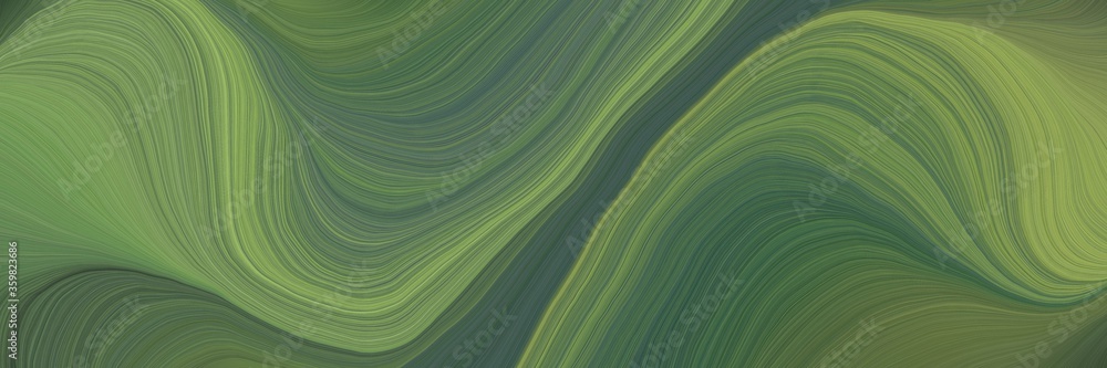 Poster soft creative waves graphic with curvy background design with dim gray, dark khaki and gray gray col