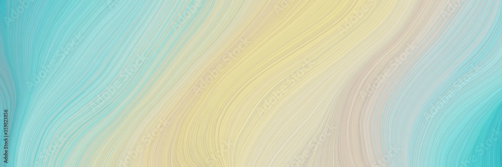 Poster soft background graphic with modern waves background design with pastel gray, medium turquoise and s