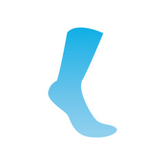 running foot gradient style icon vector design