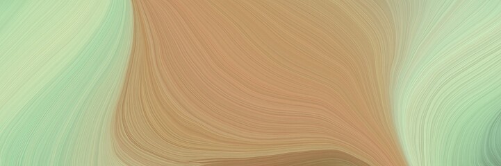 soft artistic art design graphic with smooth swirl waves background design with dark khaki, tea green and ash gray color