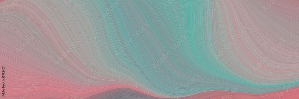 Poster soft artistic art design graphic with curvy background design with dark gray, cadet blue and pale vi