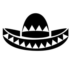 mexican sombrero hat on white background. latino symbol. traditional hat sign.
