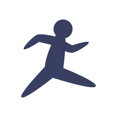 Man avatar running silhouette style icon vector design