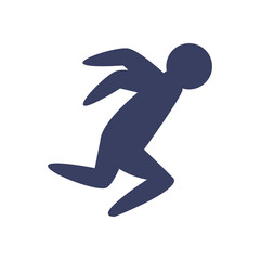 Man avatar running silhouette style icon vector design