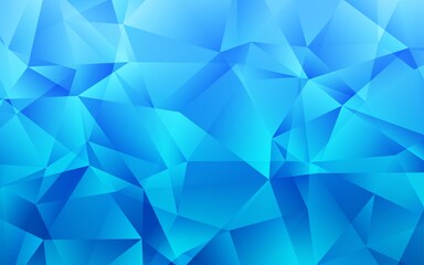 Light BLUE vector gradient triangles pattern. A completely new color illustration in a polygonal style. New template for your brand book.