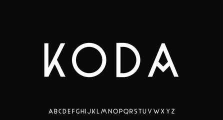 Obraz premium Modern sans serif font creative alphabet