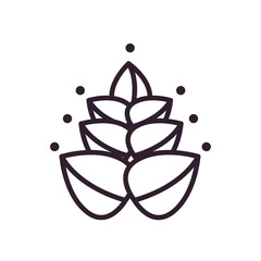 Isolated leaves line style icon vector design