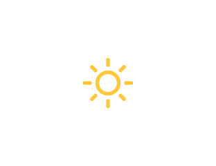Brightness Button vector flat icon. Isolated sun, sunny weather emoji illustration symbol