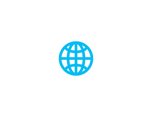 Globe with Meridians vector flat icon. World Wide Web. WWW Internet Symbol. Isolated globe emoji illustration symbol