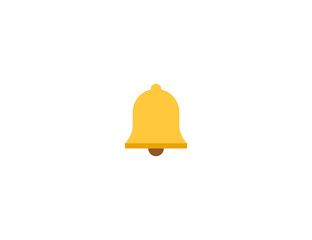 Bell vector flat icon. Isolated wedding bell, ringer emoji illustration symbol