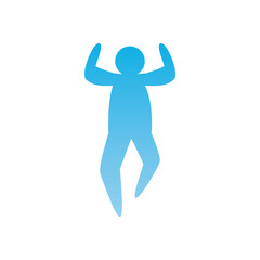 Man avatar running gradient style icon vector design