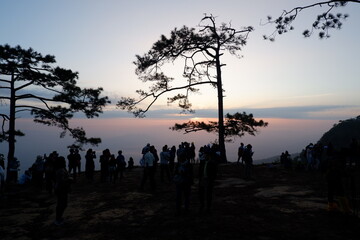 sunset over the lake