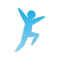 Man avatar running gradient style icon vector design