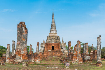 Obraz premium Wat Phra Sri Sanphet at Ayutthaya province, Thailand