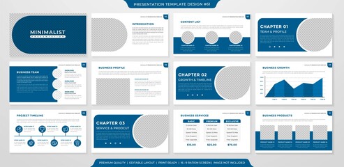 presentation layout template design with minimalist and modern concept use for business profile and annual report  - obrazy, fototapety, plakaty