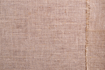 Brown burlap background.