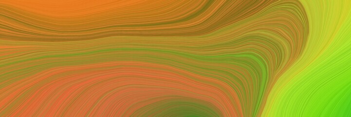 colorful vibrant abstract artistic waves graphic with smooth swirl waves background illustration with bronze, yellow green and olive drab color
