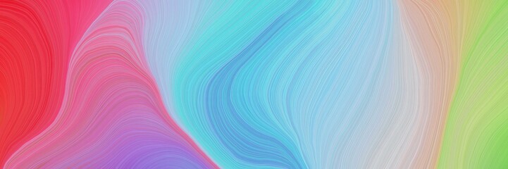 colorful vibrant abstract art waves graphic with smooth swirl waves background design with silver, moderate pink and pastel blue color