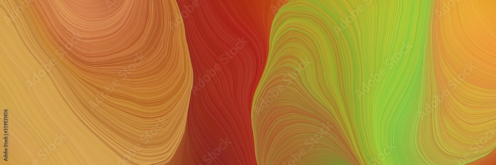 Aufkleber colorful vibrant abstract art waves graphic with elegant curvy swirl waves background design with pe