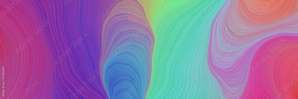 Poster colorful vibrant abstract artistic waves graphic with modern soft swirl waves background illustratio