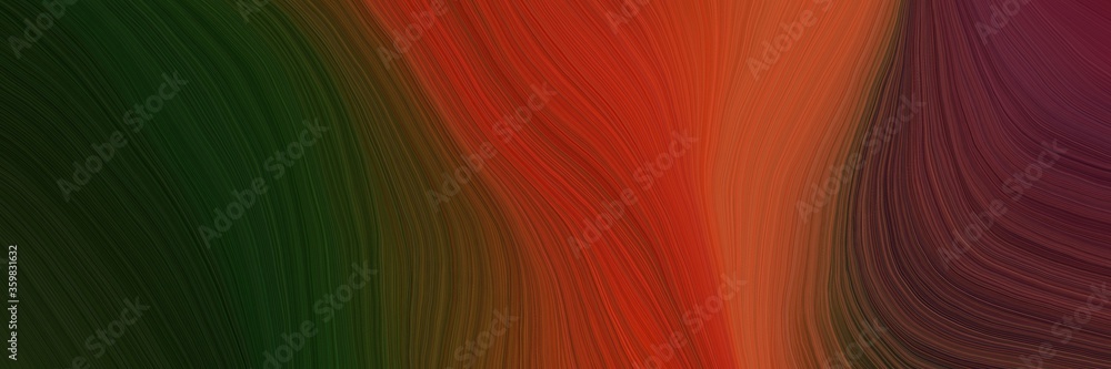 Poster colorful vibrant abstract artistic waves graphic with modern soft curvy waves background design with