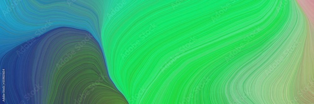 Poster colorful vibrant abstract artistic waves graphic with modern curvy waves background design with medi
