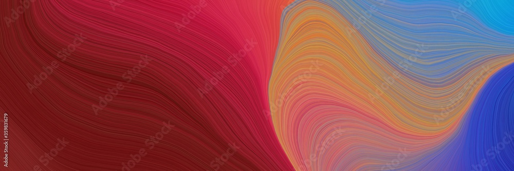Poster colorful vibrant abstract artistic waves graphic with modern waves background design with dark moder