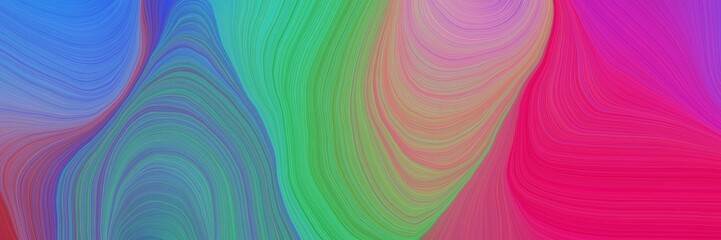 Fototapeta premium colorful vibrant abstract artistic waves graphic with modern soft swirl waves background design with mulberry , medium violet red and blue chill color