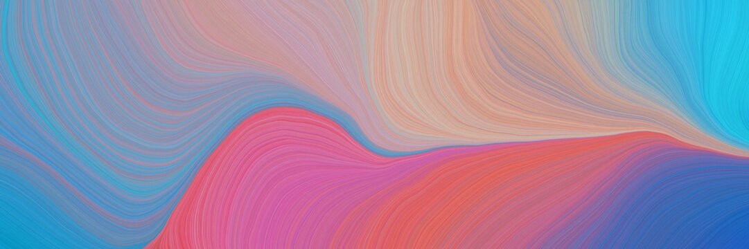 colorful vibrant abstract artistic waves graphic with modern soft curvy waves background design with rosy brown, steel blue and cadet blue color © Eigens