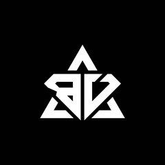 BV monogram logo with diamond shape and triangle outline