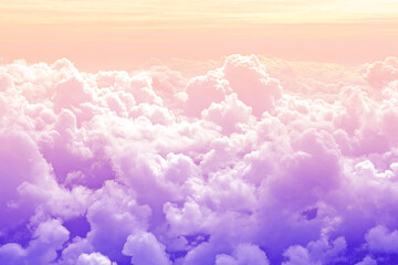 above cloudy blue sky in sweet candy pastel color