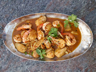 Tom Yum Kung Mushroom with spicy water