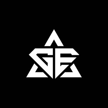recommend clip art: GE monogram logo with diamond shape and triangle outline