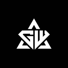 GW monogram logo with diamond shape and triangle outline