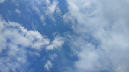 dramatic clouds and blue sky