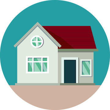 A house flat illustration.
Home flat vector.