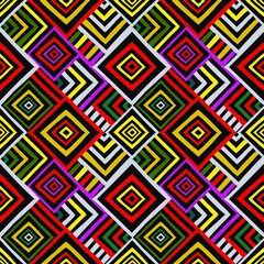 geometric traditional print with a bright pattern. seamless vector pattern in national style