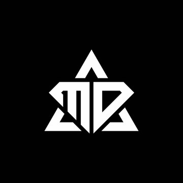 recommend clip art: MD monogram logo with diamond shape and triangle outline
